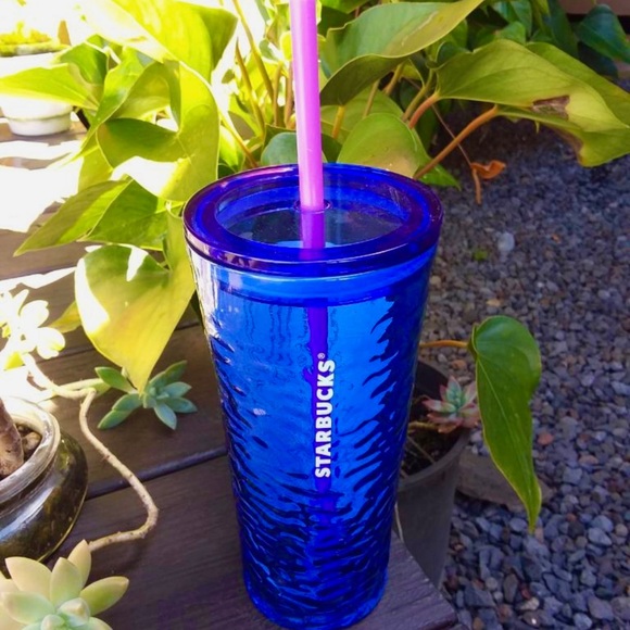 💙Brand new starbucks royal blue glass tumbler cup - Picture 2 of 5